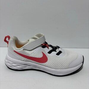 Nike Kids’ Revolution 6 PS White Sneakers, Boys’ Size 1 M